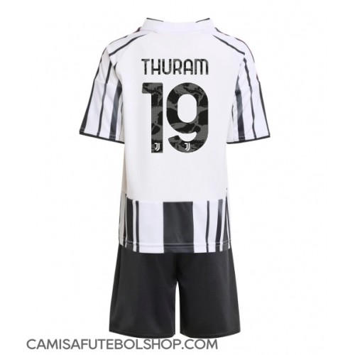 Camisa de time de futebol Juventus Khephren Thuram #19 Replicas 1º Equipamento Infantil 2025-26 Manga Curta (+ Calças curtas)